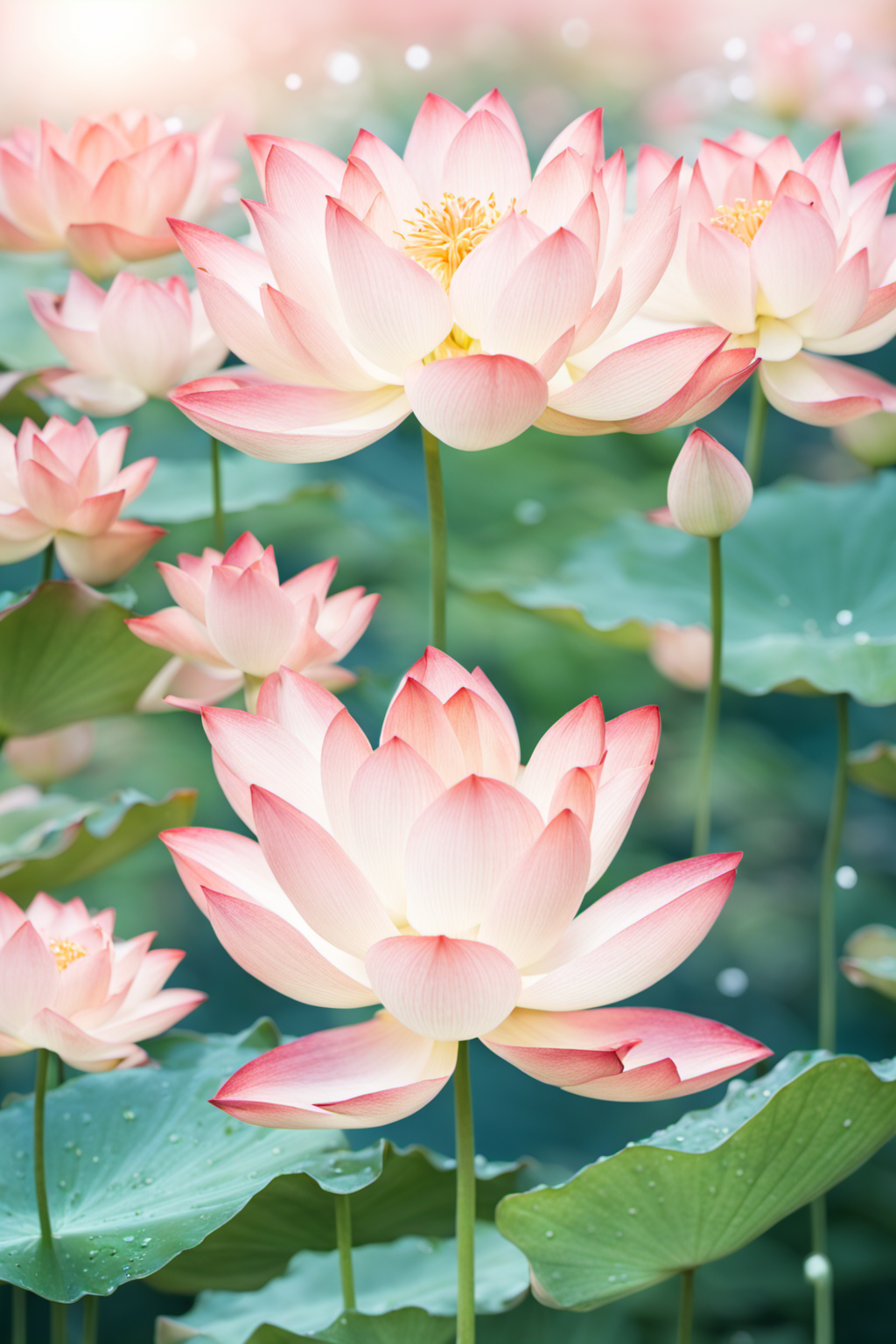 32190-983304544-_lora_hehua_0.9_,hv,no humans,flower,lily pad,lotus,scenery,blurry,pink flower,depth of field,leaf,outdoors,nature,light particl.png